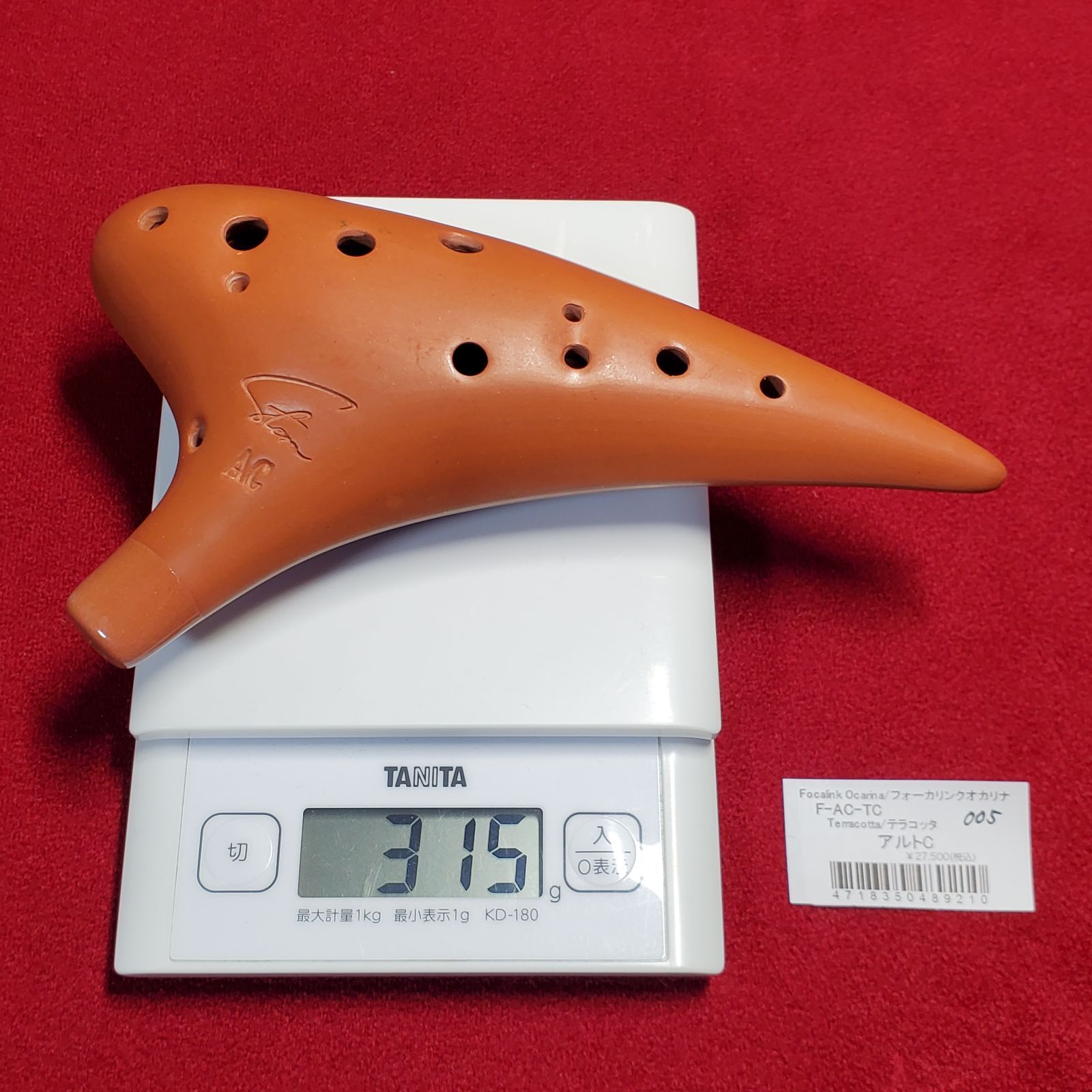 フォーカリンクオカリナ テラコッタ アルトC F-AC-TC 005 - メルカリ