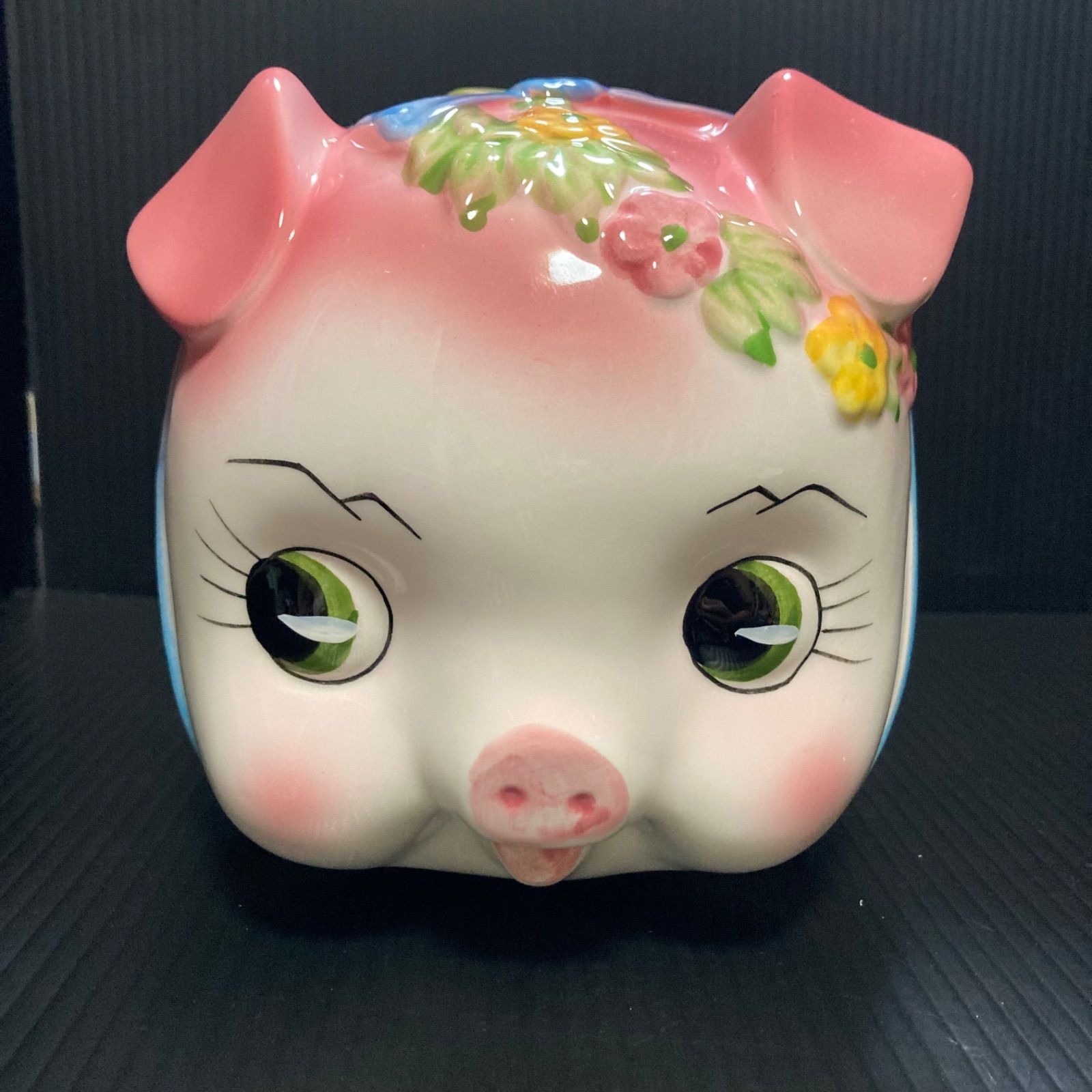 レア✨加藤工芸 豚 貯金箱 陶器 ピギーバンク 特大 ビッグサイズ 昭和 レトロ