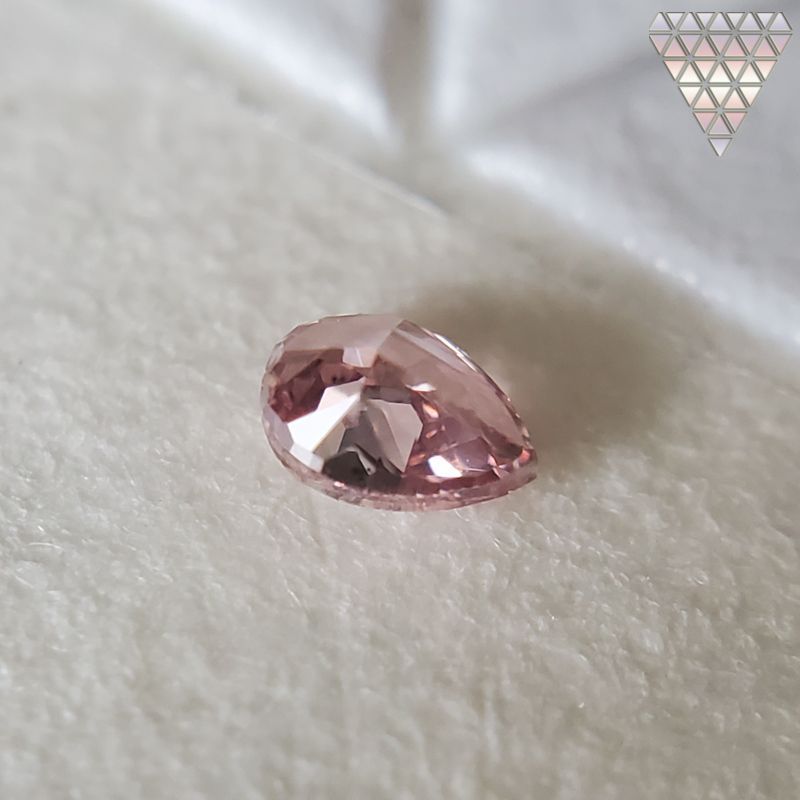 0.053 ct FANCY DEEP PINK SI1 PEAR AGT 天然 ダイヤモンド DIAMOND
