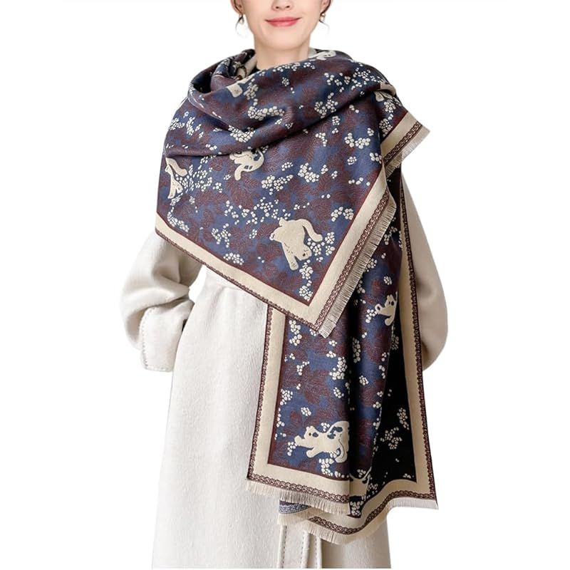 超美品◎vintage ヴィンテージストール　大判 ☆彡[Euyqs] レディース ビンテージ ストール 大判 厚手 マフラー