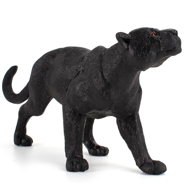 黒ひょう フィギュア 豹 リアル 置物 かわいい 25cm パンサー 樹脂像 ミニチュア インテリア エクステリア 庭 動物 レジン おしゃれ アニマル  t4757