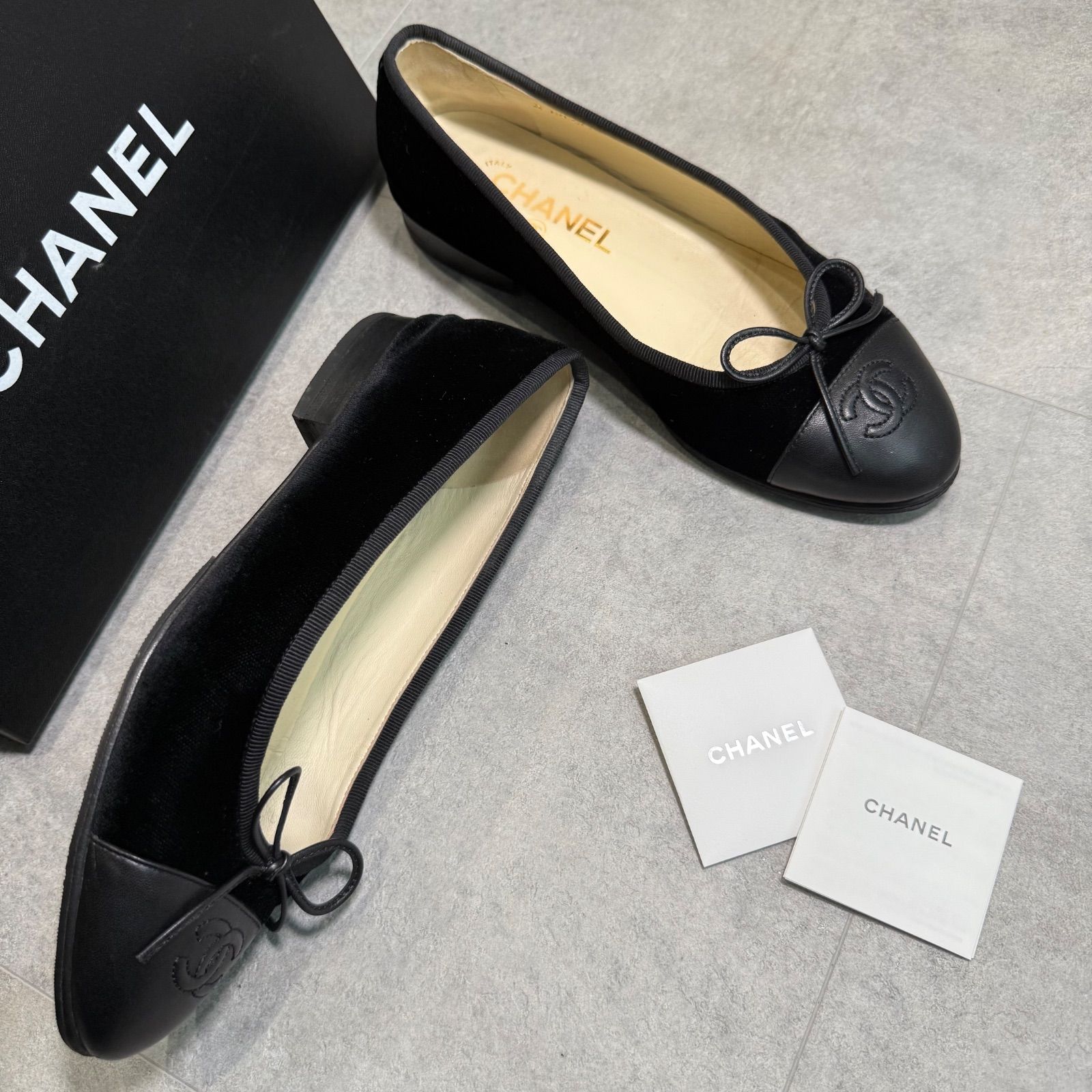 極美品 CHANEL バレエシューズ フラットパンプス マトラッセ レッド 極美品 CHANEL バレエシューズ フラットパンプス マトラッセ