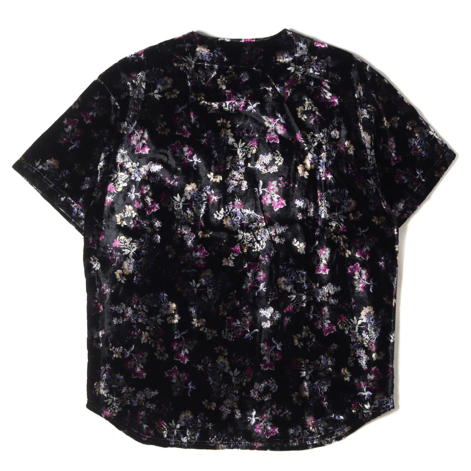 美品 Supreme シュプリーム シャツ フローラル柄 アーチロゴ ベロア ベースボールシャツ Floral Velour Baseball  Jersey 19AW ブラック 黒 S トップス カジュアルシャツ 半袖 ブランド - メルカリ