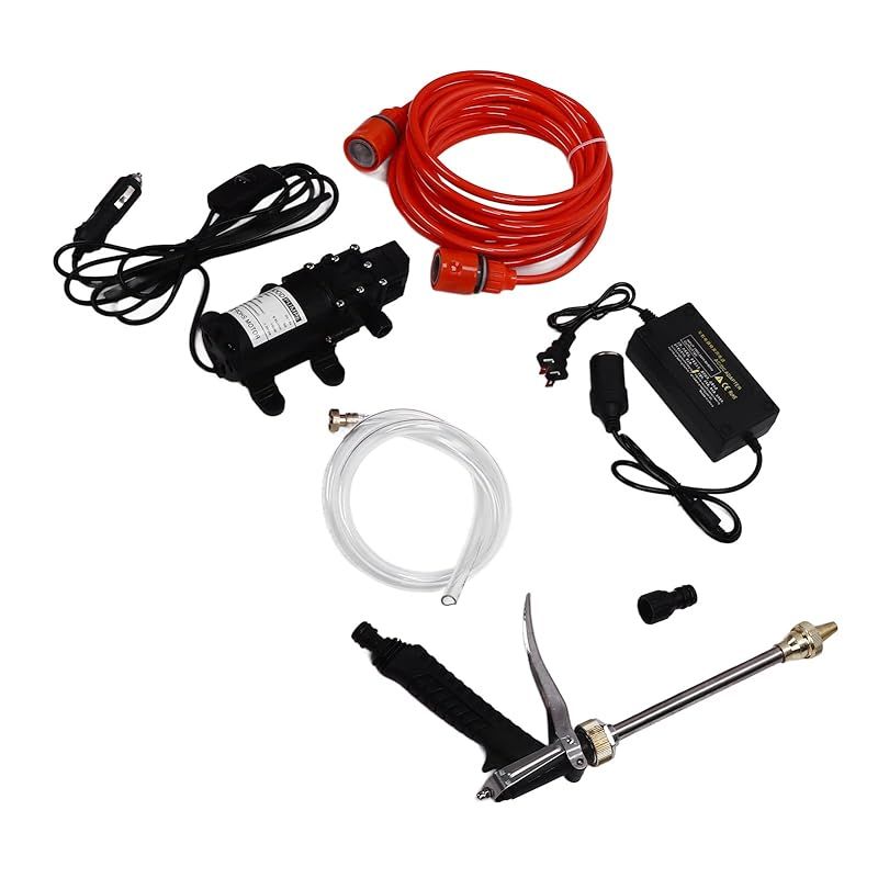 12V 100W 高圧洗車ポンプ 高圧洗浄機 電動式 G1 2おねじ 強力機能 自動始動 洗車洗浄ツール 0