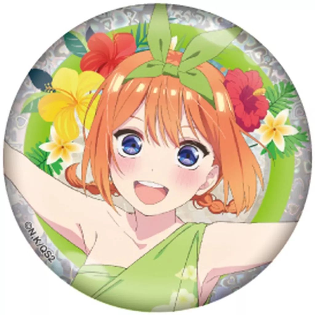 五等分の花嫁原画展　 中野四葉　缶バッジ　ホログラム　ノーマル　40個 中古】バッジ・ビンズ 中野四葉(ハート柄) 「五等分の花嫁* ホログラム