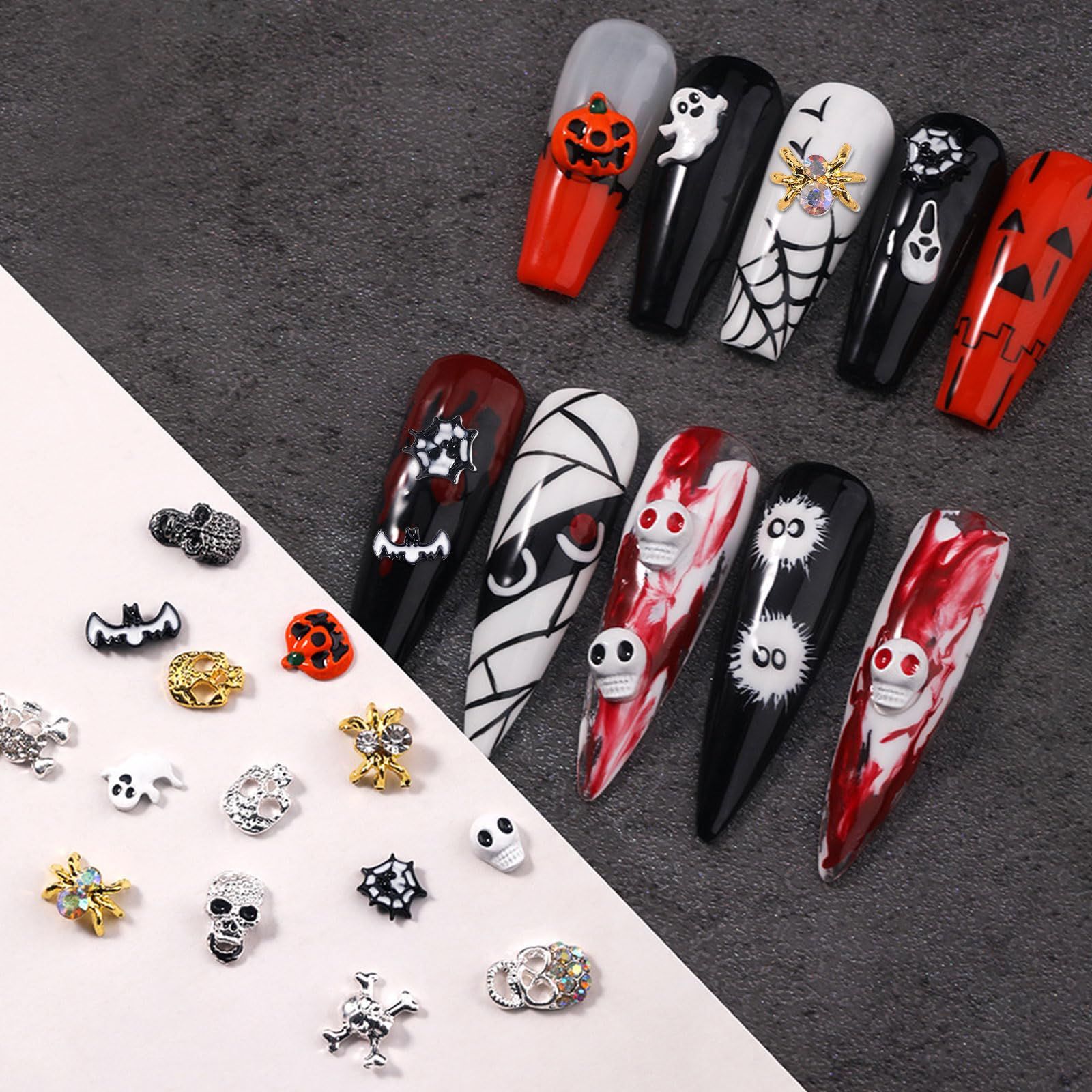No.1101 選べるハロウィン カボチャ クモ ネイルパーツ かぼちゃ 蜘蛛