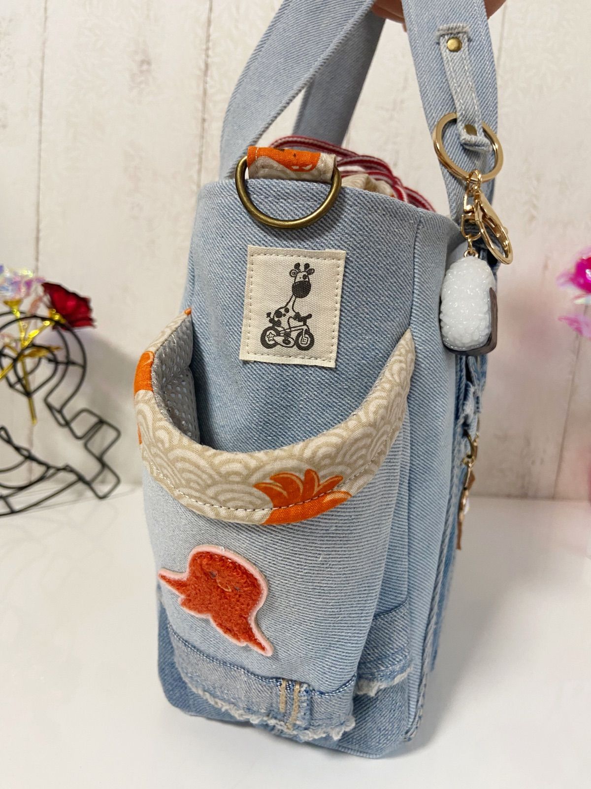 デニムリメイクバックS お弁当バッグ デニムリメイクバックS 保冷・保温 お弁当バック