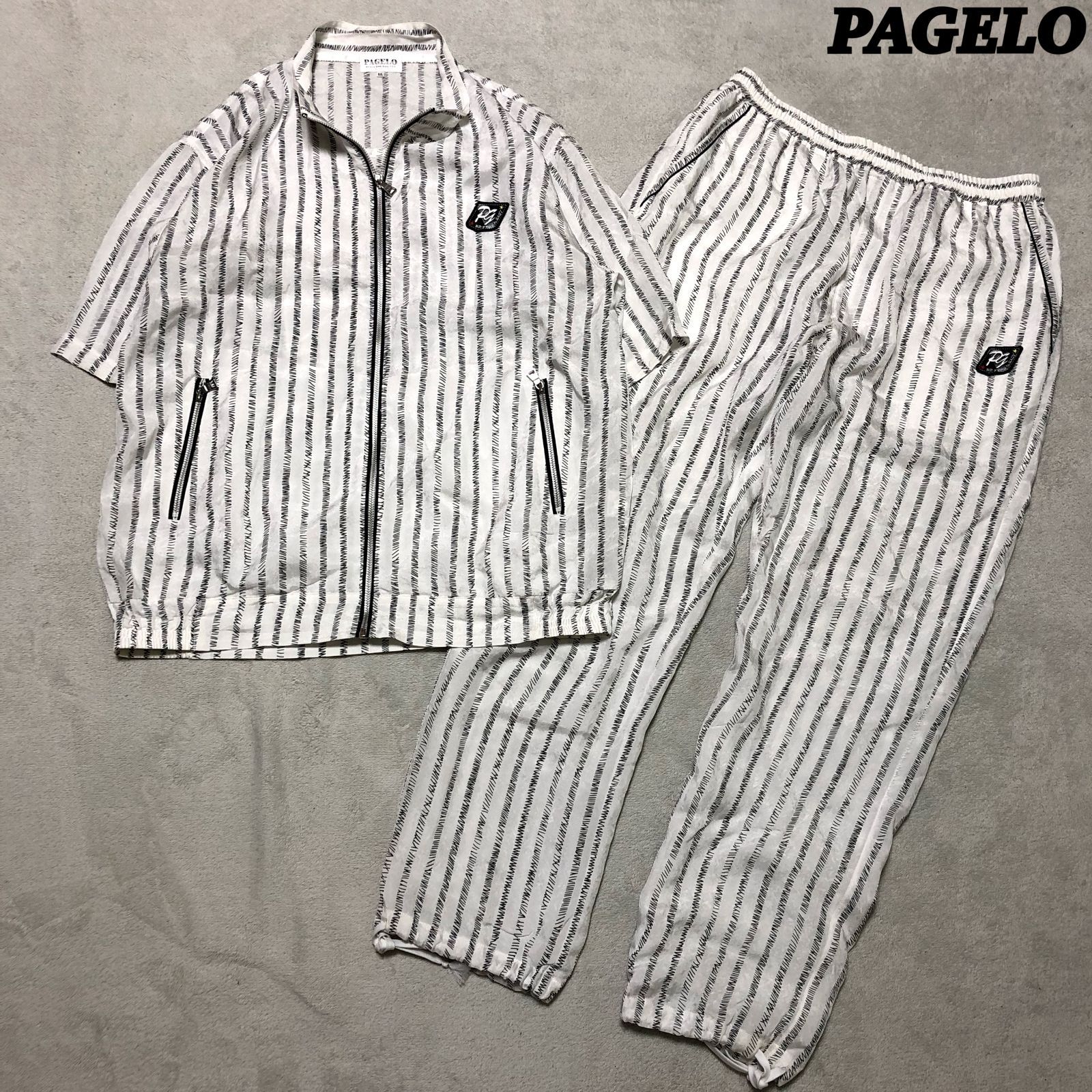 PAGELO セットアップ トラックスーツ ジャージ 総柄 ストライプ 