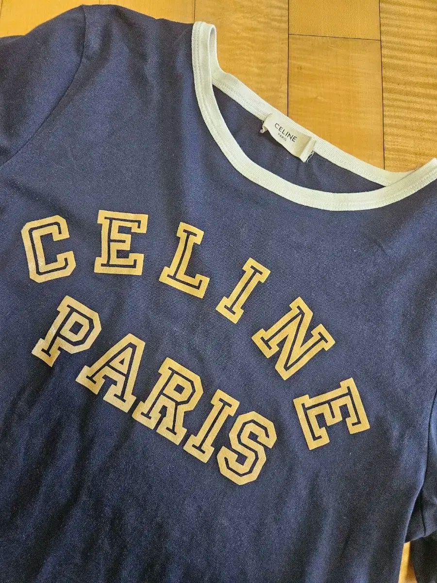 Celine セリーヌ M コットン Tシャツ ネイビー バンダーショップ