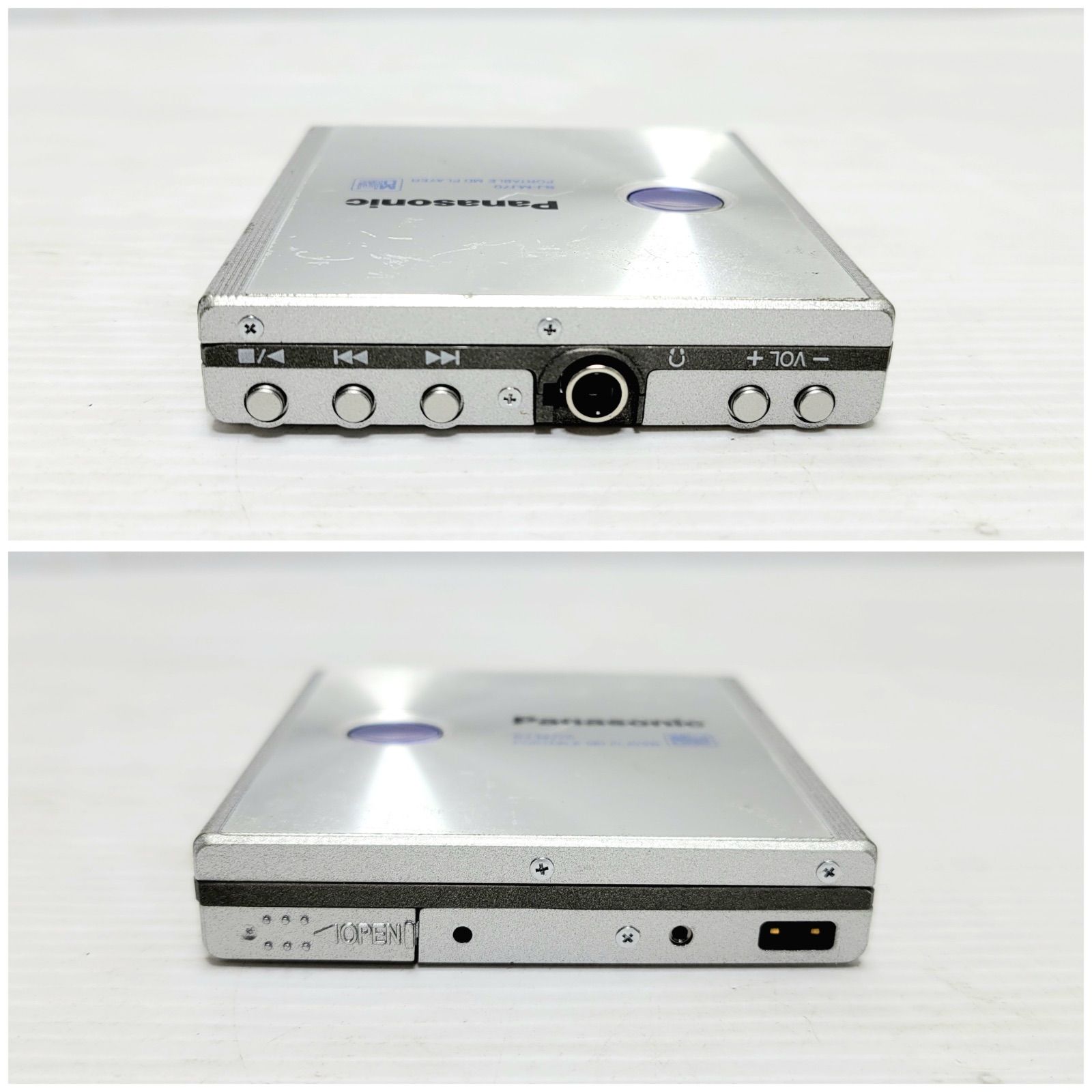 高品質の激安 美品】Panasonic ポータブルMDプレーヤー シルバー SJ-MJ70-S ポータブルプレーヤー