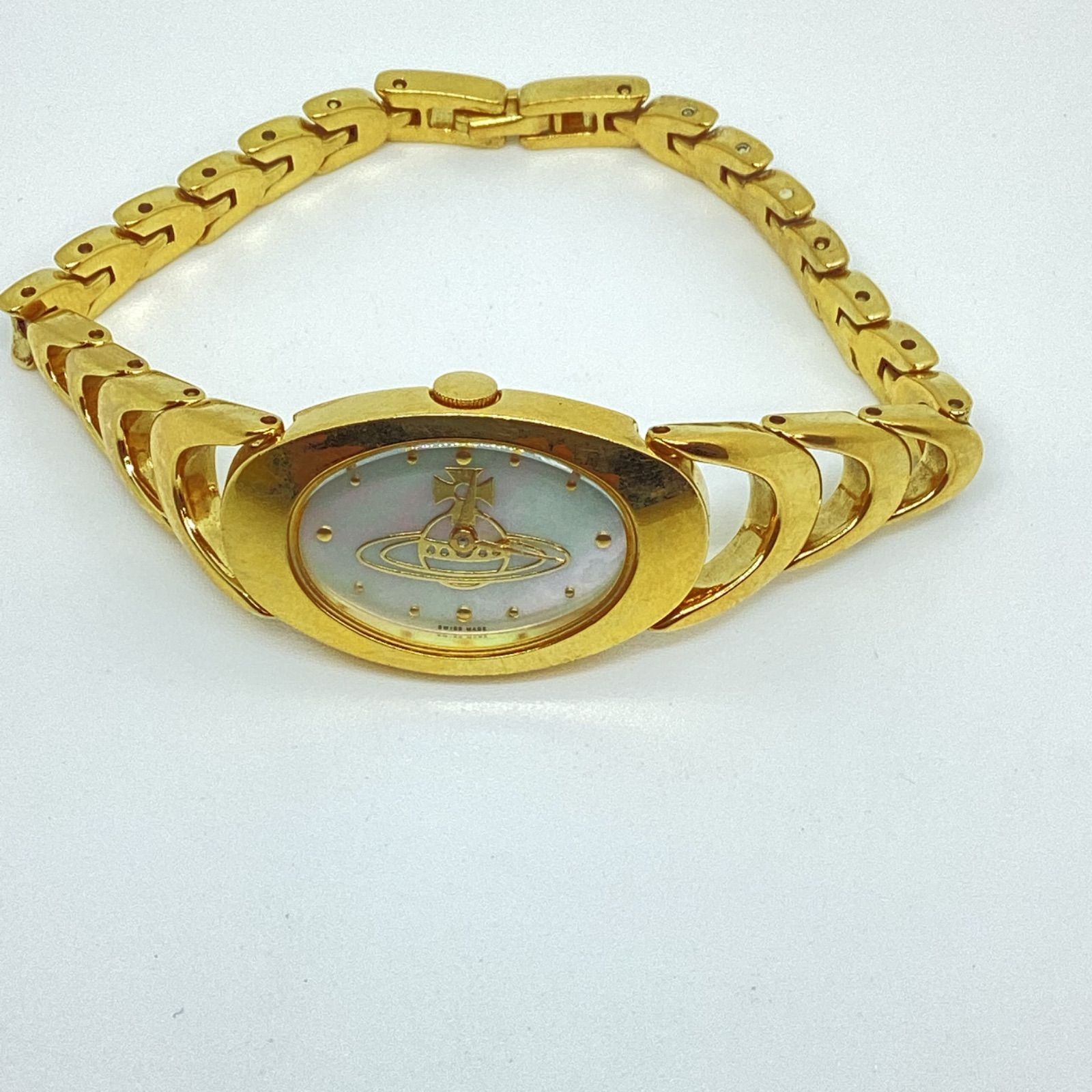 ヴィヴィアンウエストウッド オービタルアーマーシェル 腕時計 ゴールド 0e.s