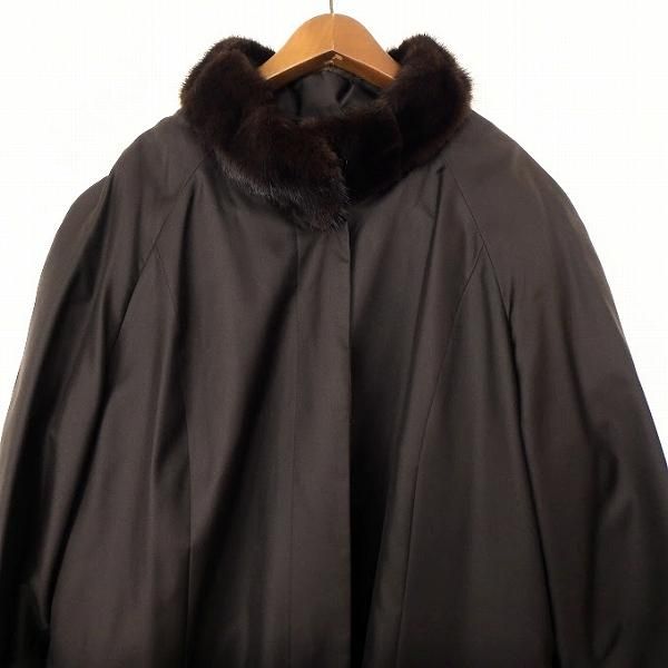 wnc レリアン Leilian コート 13+ 焦げ茶 中綿ライナー付き 大きい