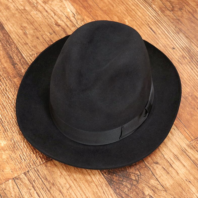 Tesi メンズ　フェルト中折れ帽　ブラック 58cm イタリア製 ボルサリーノ 楽天市場】Borsalino ボルサリーノ 中折れハット フェルト帽 秋