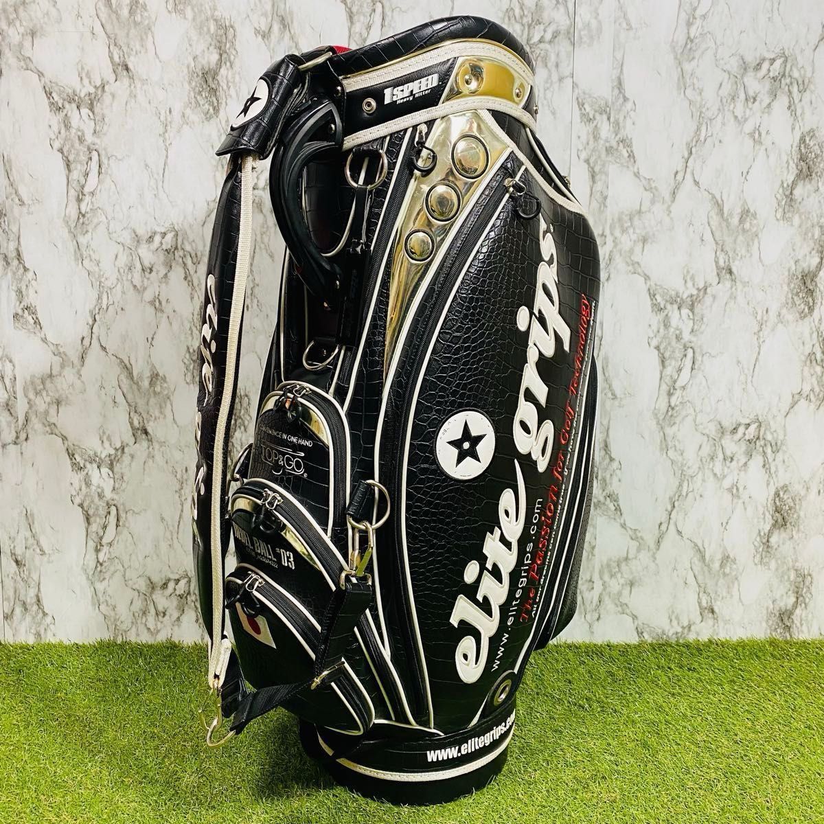良品】エリートグリップ ツアーモデル カート式 キャディバッグ