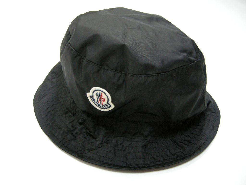 monclerサイズL■新品 本物■モンクレール HAT バケットハット 帽子 黒 レディース