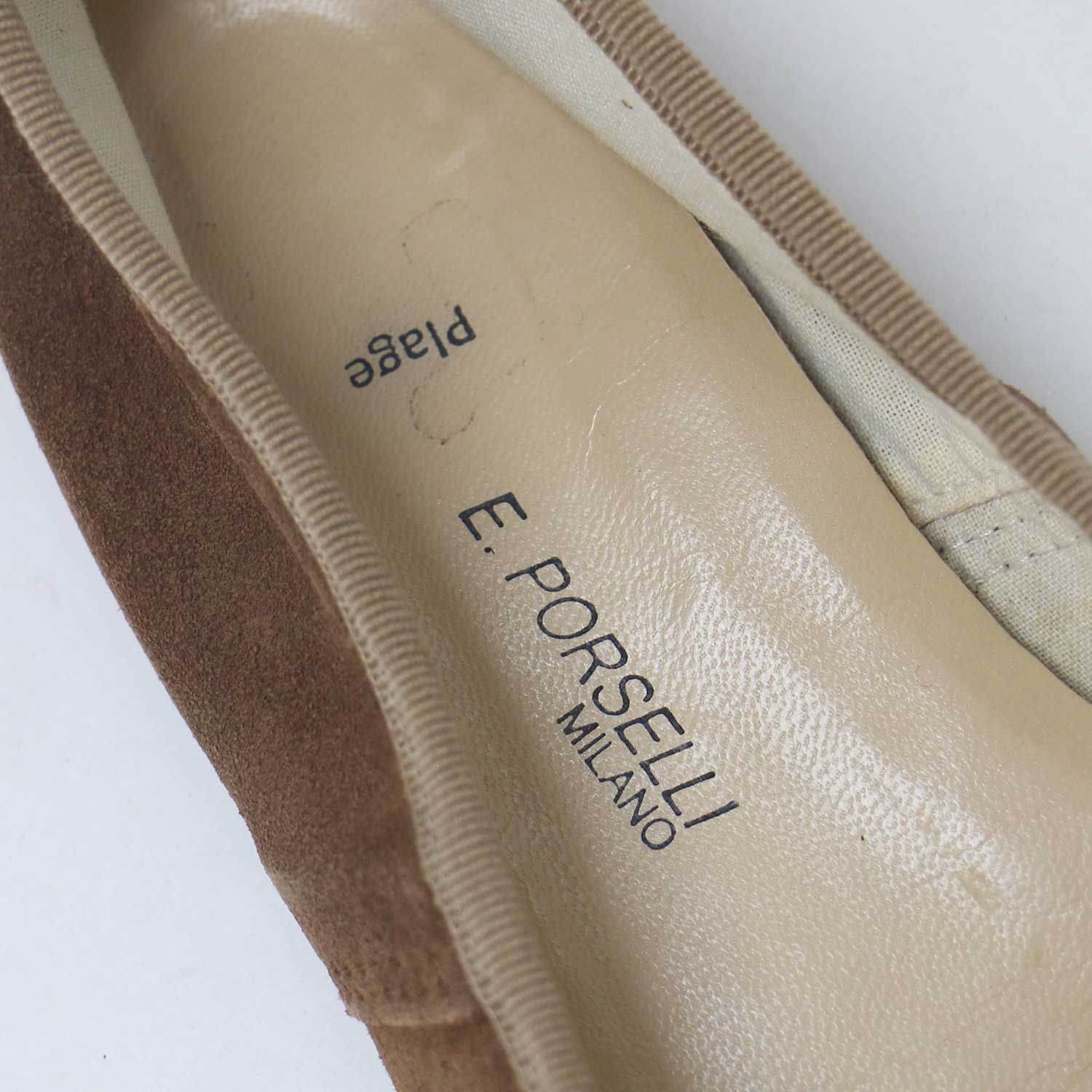 ポルセリplage別注 ブラウン スエード 37 ポルセリplage別注 ブラウン スエード 37 ポルセリplage別注 ブラウン