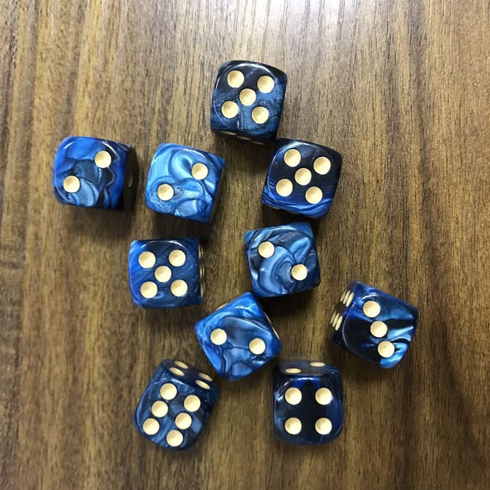 人気商品】20個セット 多面体ダイス 2色 きれい D6サイコロ