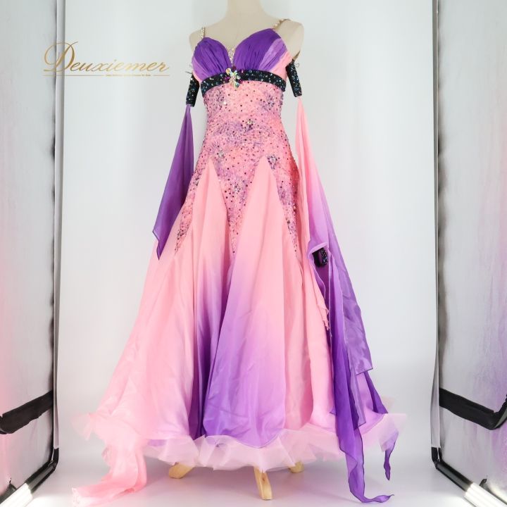 新品★スムース★スタンダード★パソ★パーティー★ドレス★社交ダンス★競技会★薄紫 0487bc8b274df1167ce2720cdc2822