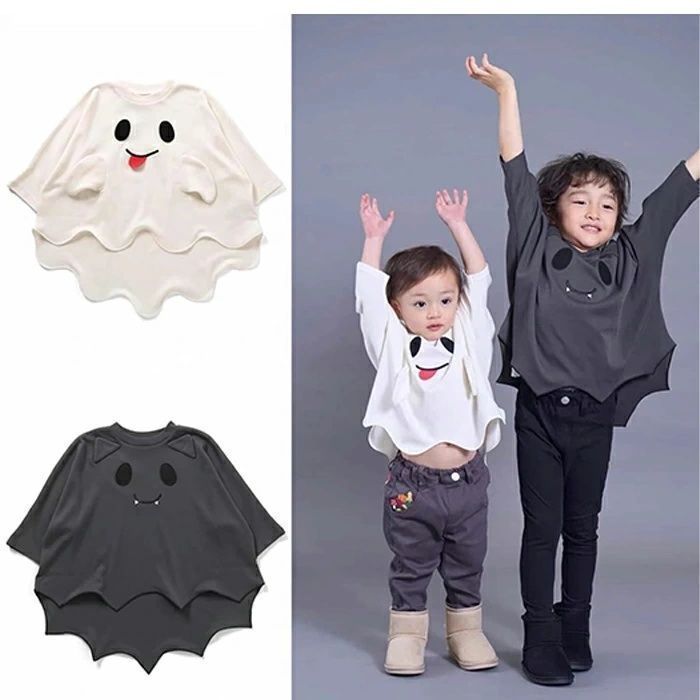 ハロウィン コスプレ 子供 かぼちゃ ベビー服 子供服 女の子 男の子 ハロウィン スモック 衣装 かぼちゃ おばけ 黒猫 長袖 丸首 Tシャツ かわいい キッズ コスプレ コスチューム クリスマス 新生児 春 秋 冬 sjxz129