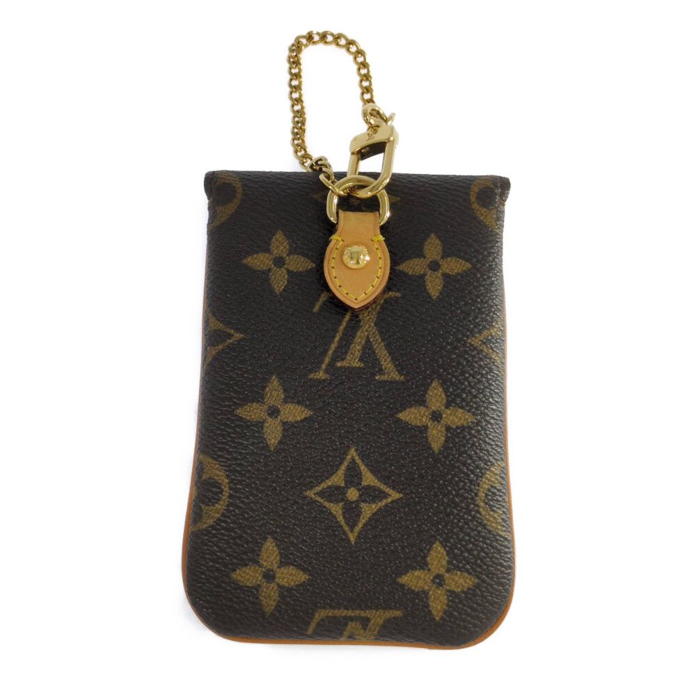 LOUIS VUITTON ルイヴィトン モノグラム・エテュイテレフォンヌ・バッグチャームバッグ M66546 ブラウン 翌日配送可 ♀ A レディース 590855