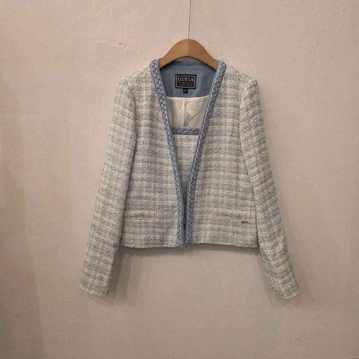 GUESS ツイード ノースリーブ ジャケット セットアップ