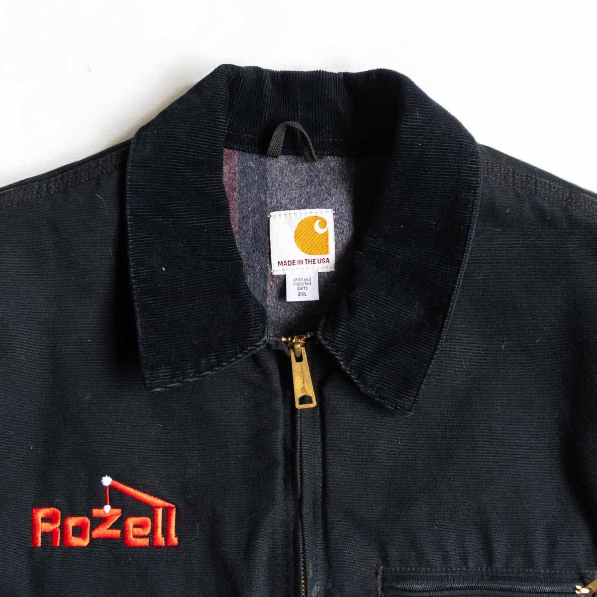 【USA製】Carhartt【DETROIT JACKET デトロイトジャケット】2XL ブラック BLK ダック カーハート 古着 u2406046