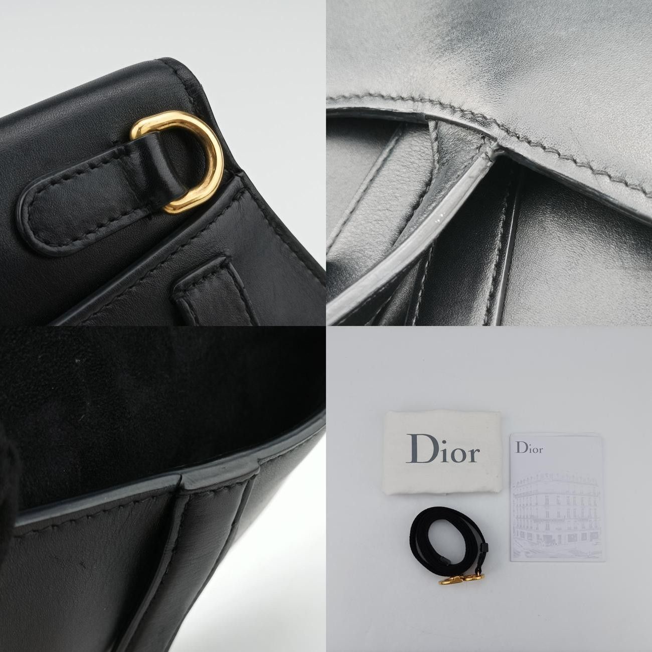 Diorサドルブラックレザー50- MA-0159