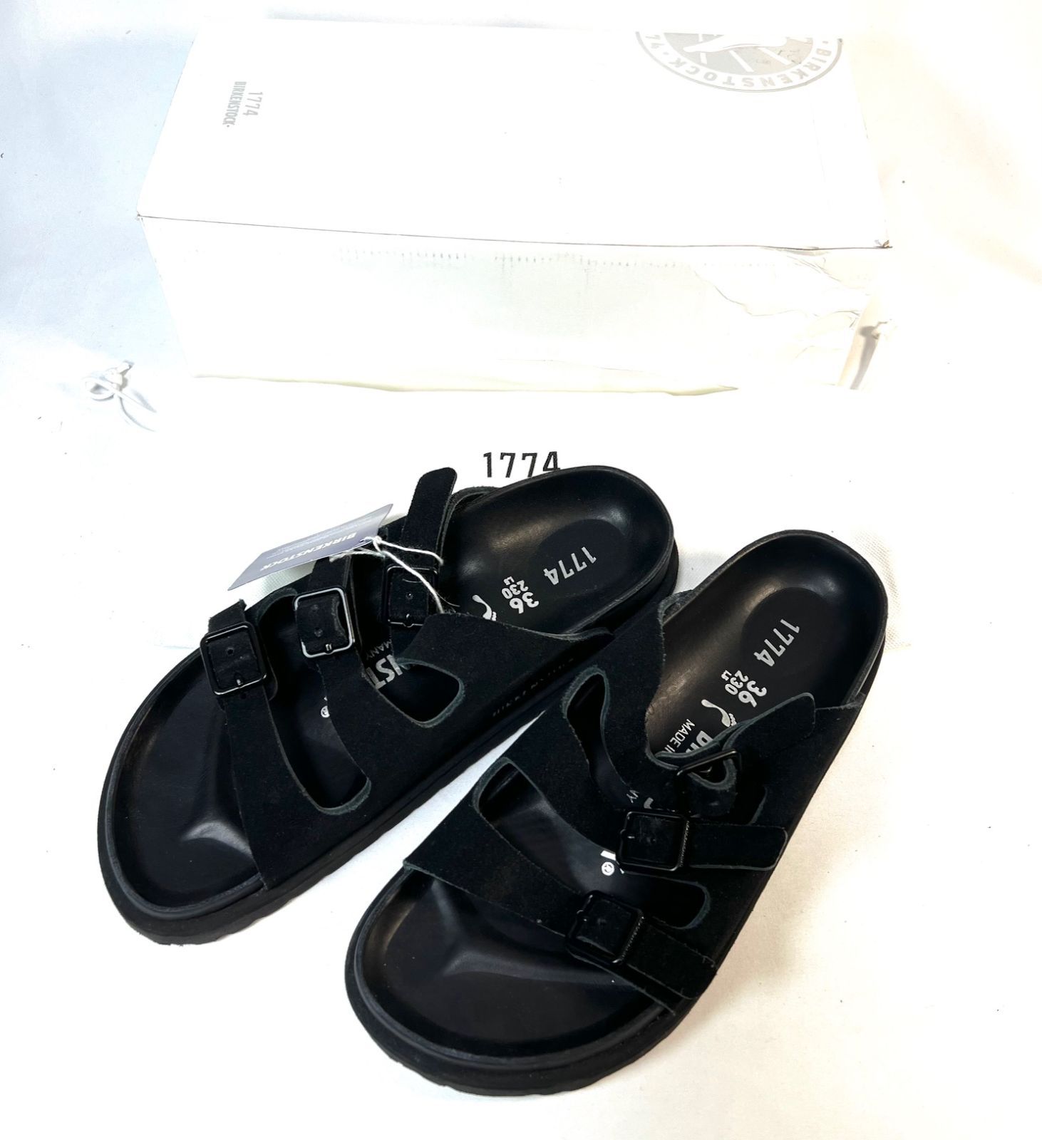 【美品】Birkenstock ブラック サンダル 36 Theda ナチュラルレザー ブラック | BIRKENSTOCK