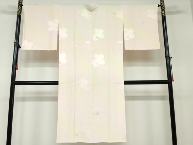 平和屋着物●長襦袢 袷 舞桜地紋 簪 暈し染め 正絹 DAAW5372ud