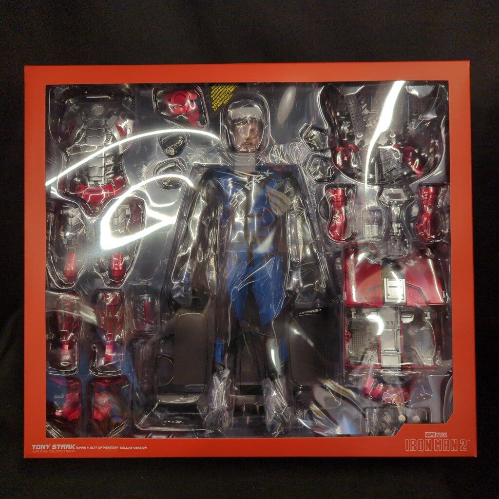 HOTTOYS MOVIE MASTERPIECE TONY STARK MARK V SUIT UP DELUXE VERSION MMS600