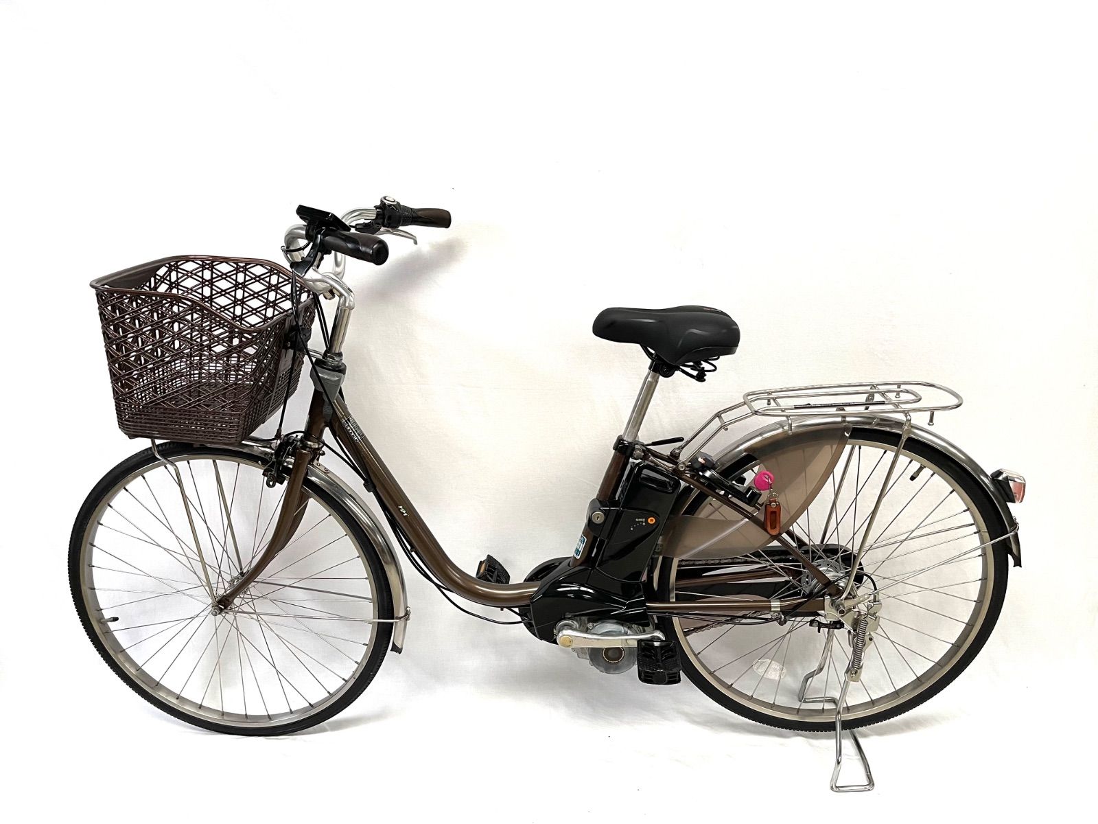 即乘 Panasonic 電動アシスト自転車 Lithium 新しいバッテリー8.9Ah ViVi DX SHIMANO 内3速 26インチ 動作 済 ZJ9645