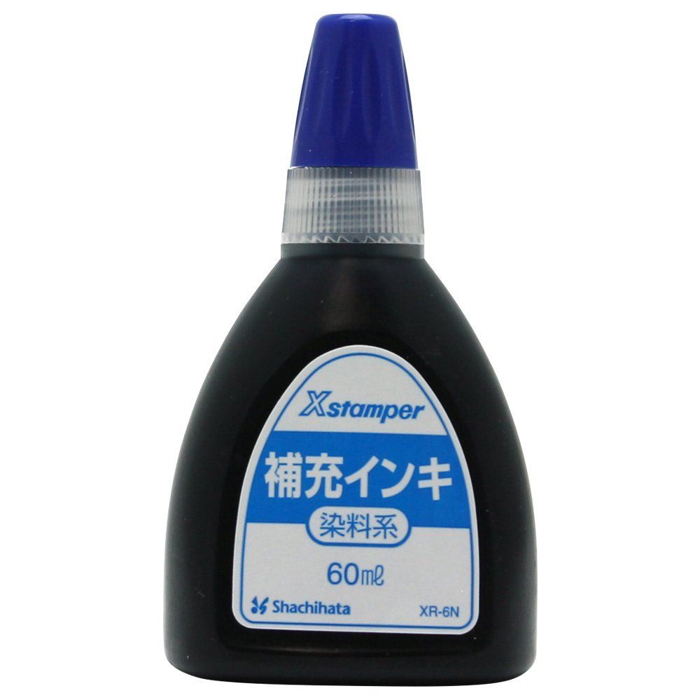 (まとめ買い)シヤチハタ 染料系インキ60ml 藍 XR-6Nアイイロ 【3個セット】