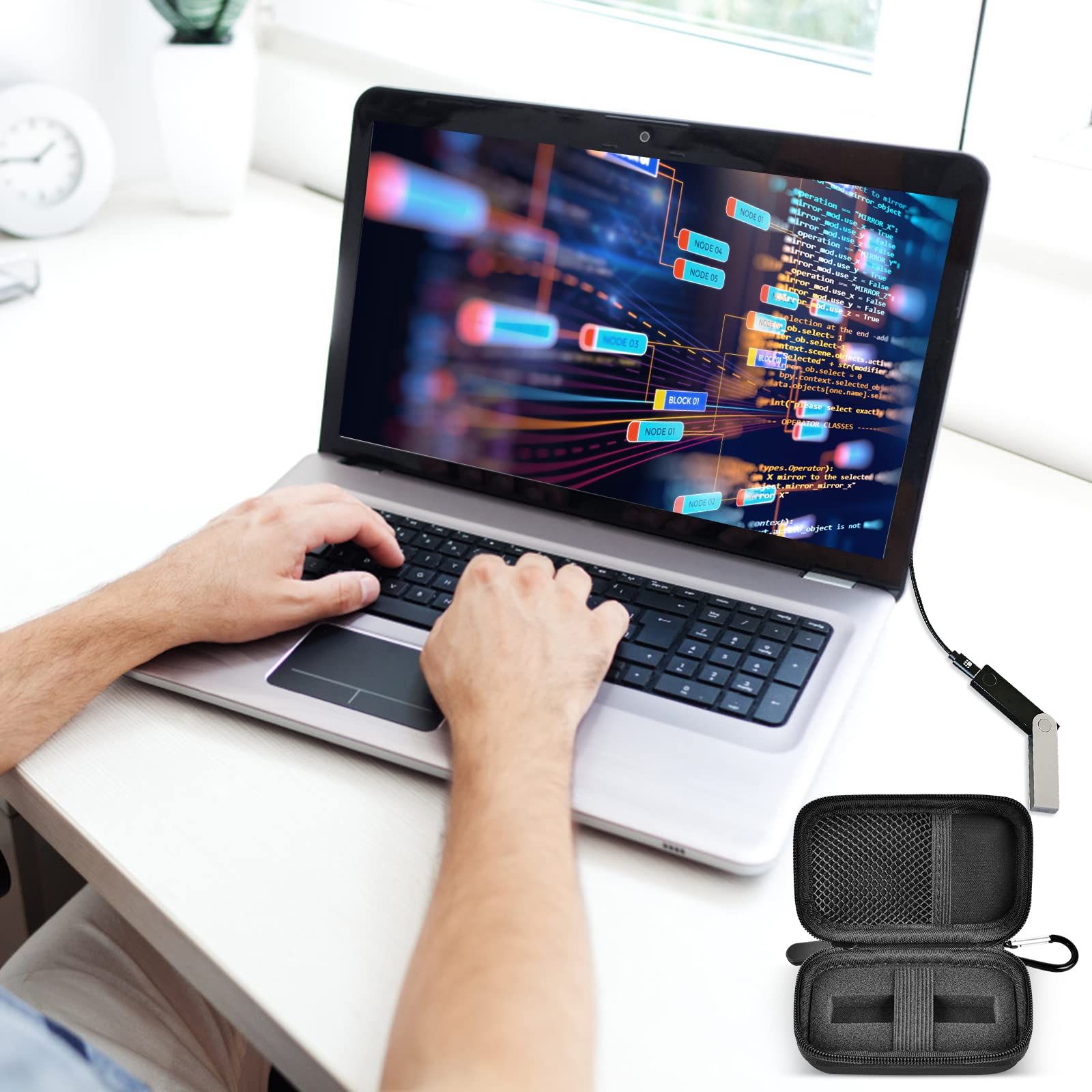 Ledger Nano X/S/S Plus対応 暗号通貨ハードウェアウォレット用ケース - ビットコイン、