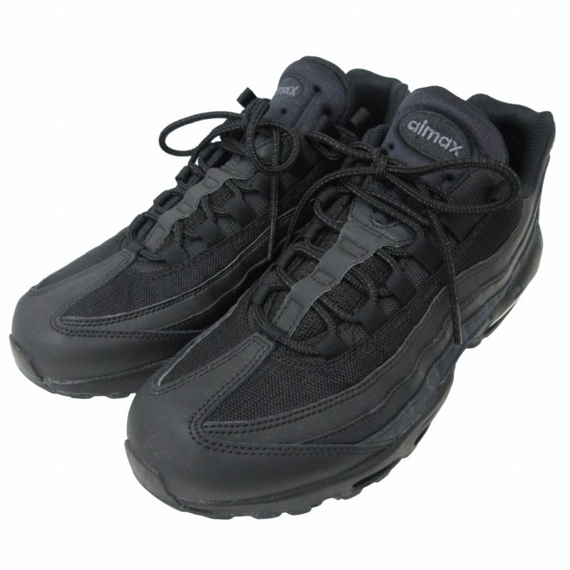 ナイキ NIKE 美品 AIRMAX 95 Essential エアマックス95 エッセンシャル CI3705-001 スニーカー Triple  Black トリプルブラック US10 28.0㎝