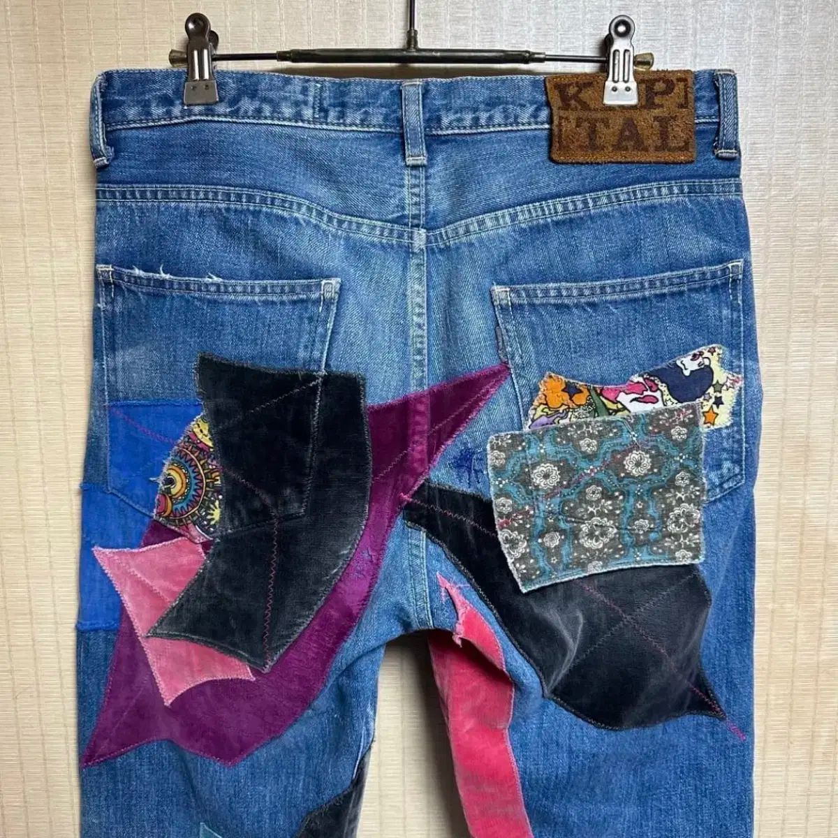 KAPITAL キャピタル パッチワークデニム トラヴィス 市松模様 KAPITAL キャピタル パッチワークデニム トラヴィス 市松模様
