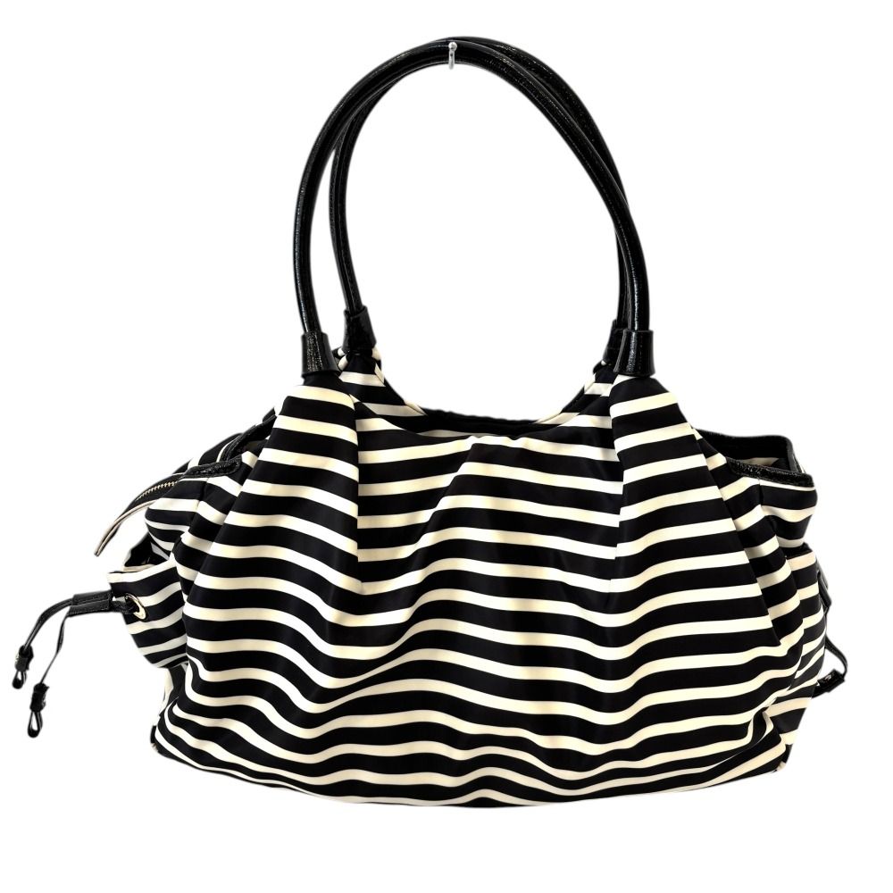 美品 kate spade ケイトスペード ボーダー トートバッグ