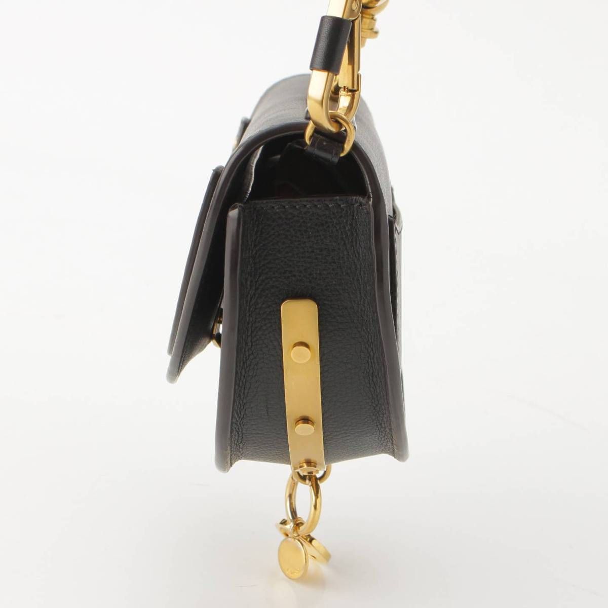 クロエ　ナイル ミノディエール　ブラック　美品 クロエ】Chloe ナイル ミノディエール レザー 2way ショルダー
