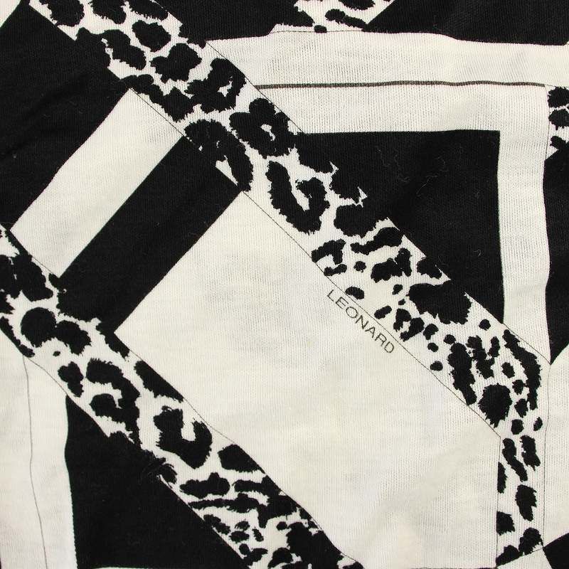 レオナール LEONARD FASHION Tシャツ カットソー 総柄 半袖 M 白