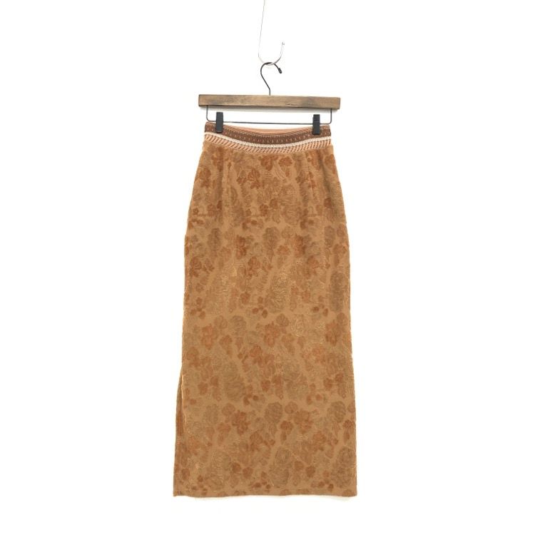 Mame Kurogouchi フラワーベロアジャガードスカート サイズ1