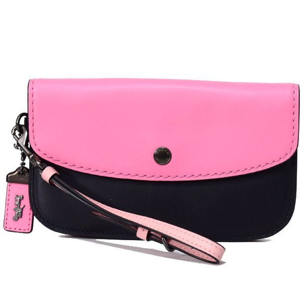 コーチ バッグ COACH グラブタンレザー カラーブロック リストレット 