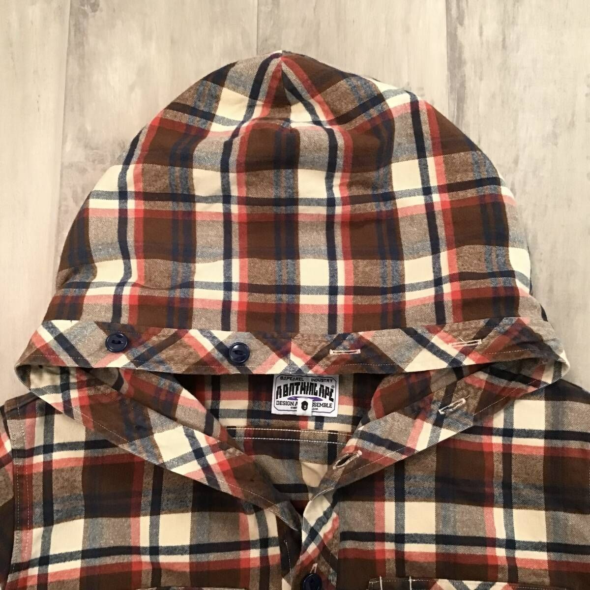 A BATHING APE アベイシングエイプ チェック柄パーカー Mサイズ 【公式 