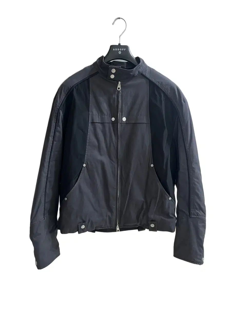 M ADDOFF PIPED PADDED BIKER JACKET