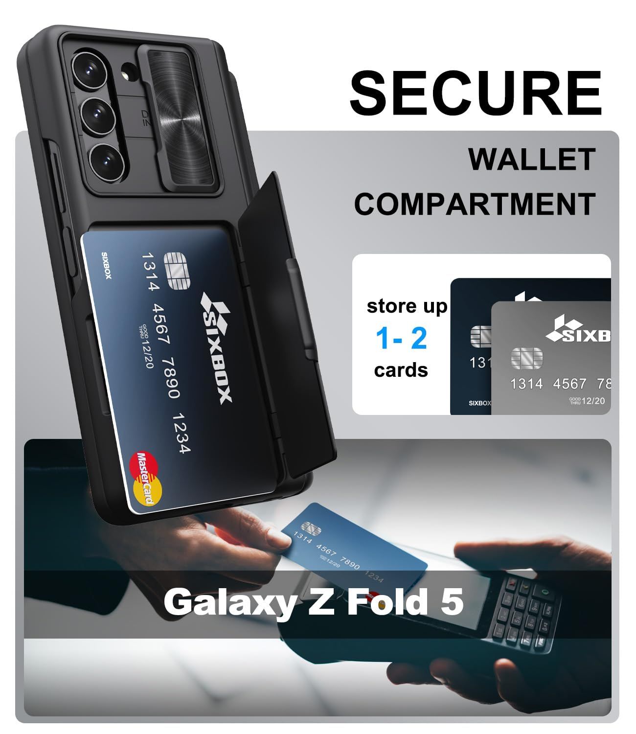 Samsung Galaxy Z Fold 5 対応】ケース ブラック ペンホルダー付き