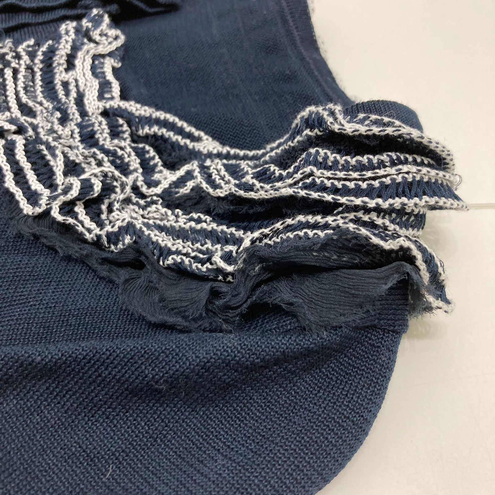 Rene ルネ 七分袖カーディガン サイズ36 ネイビー 6022620 - メルカリ