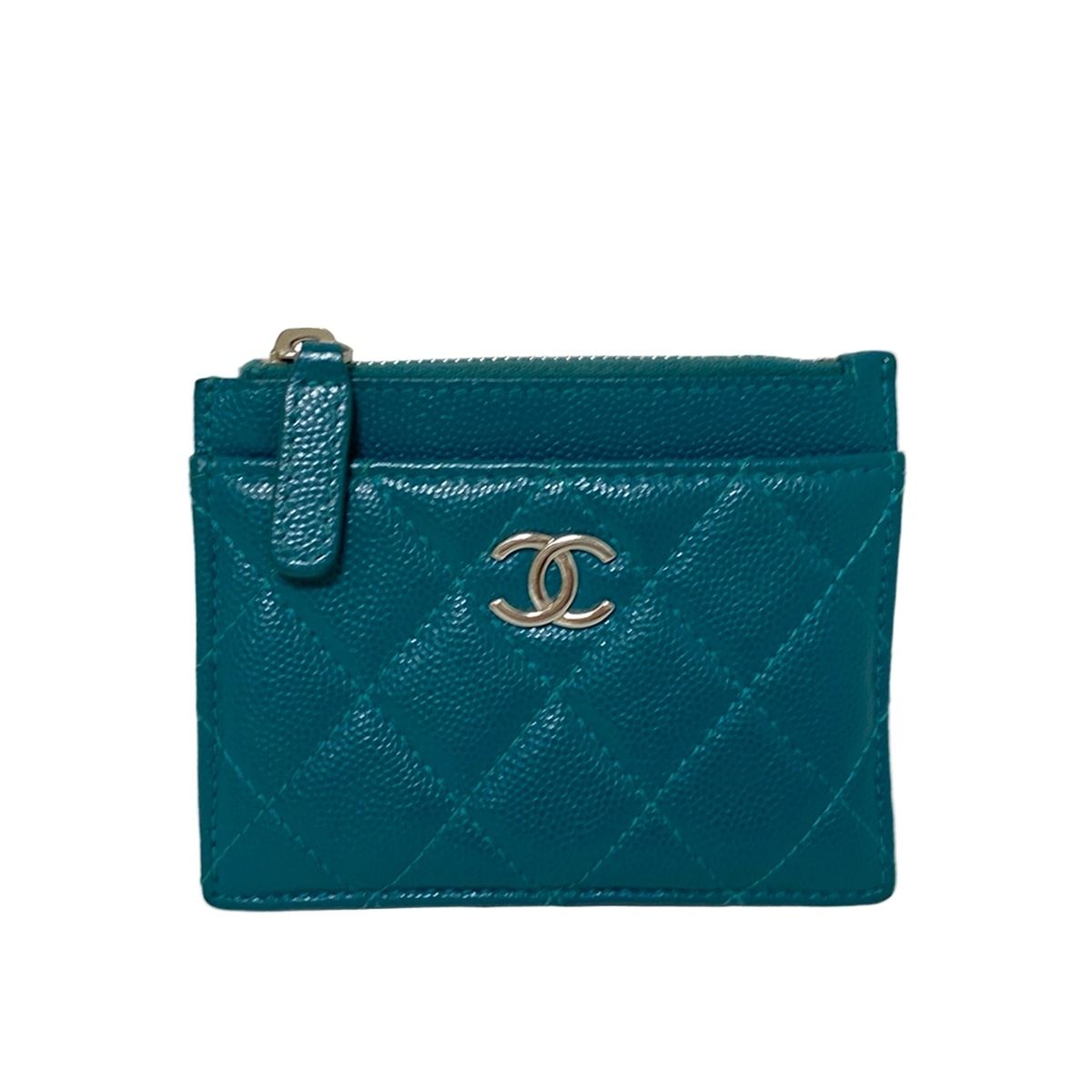 CHANEL ダークグリーン コインケース CHANEL(シャネル) コインケース マトラッセ ダークグリーン