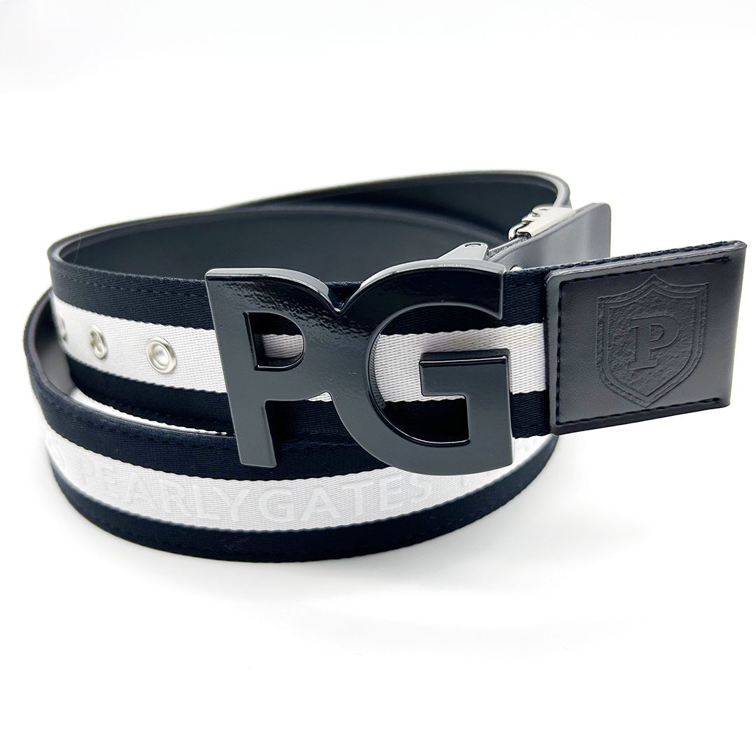 PEARLY GATES ネイビー レザー ベルト K-44