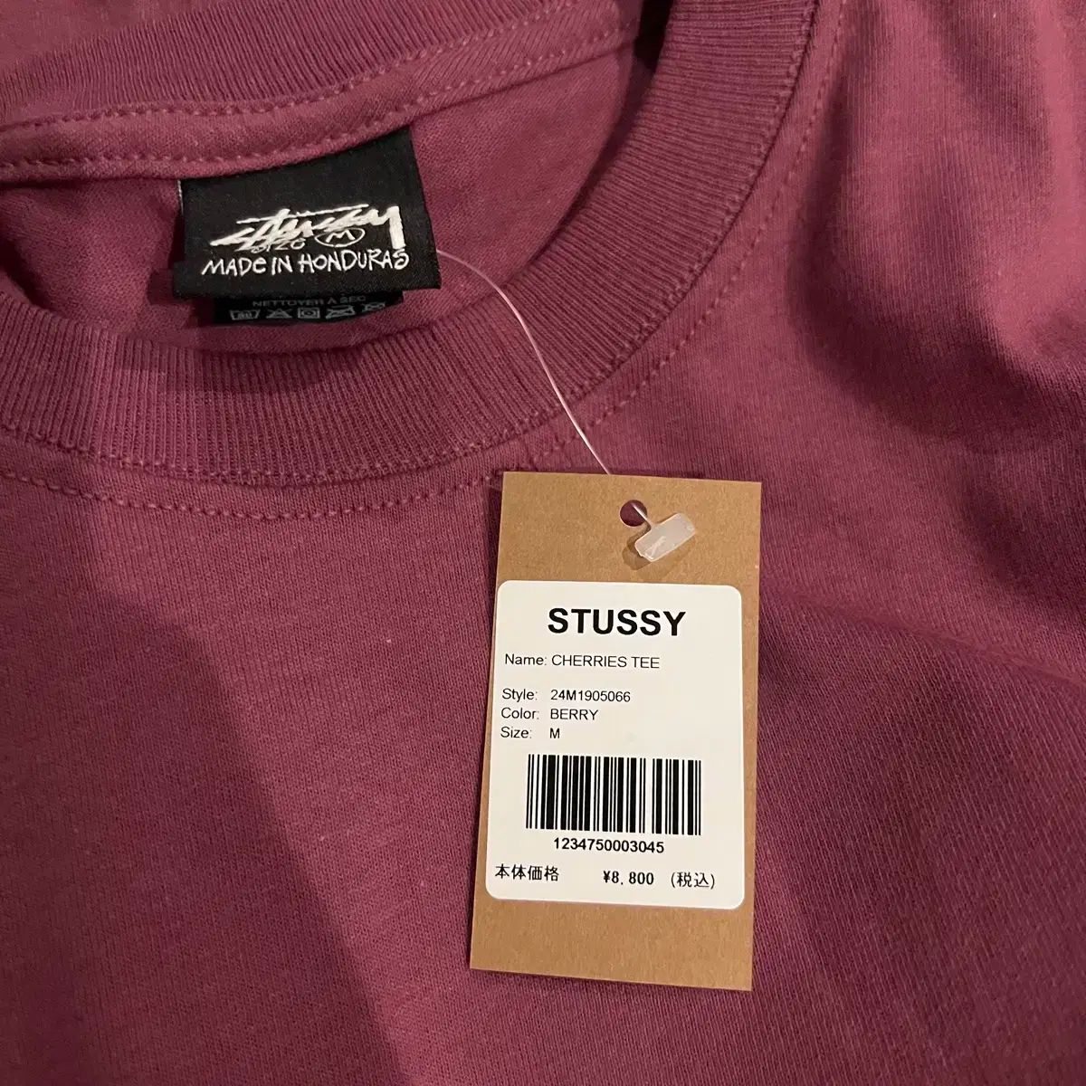 【雷市場（ポンジャン）商品韓国直送】（ M ） STUSSY(ステューシー) チェリー Tシャツ ベリー