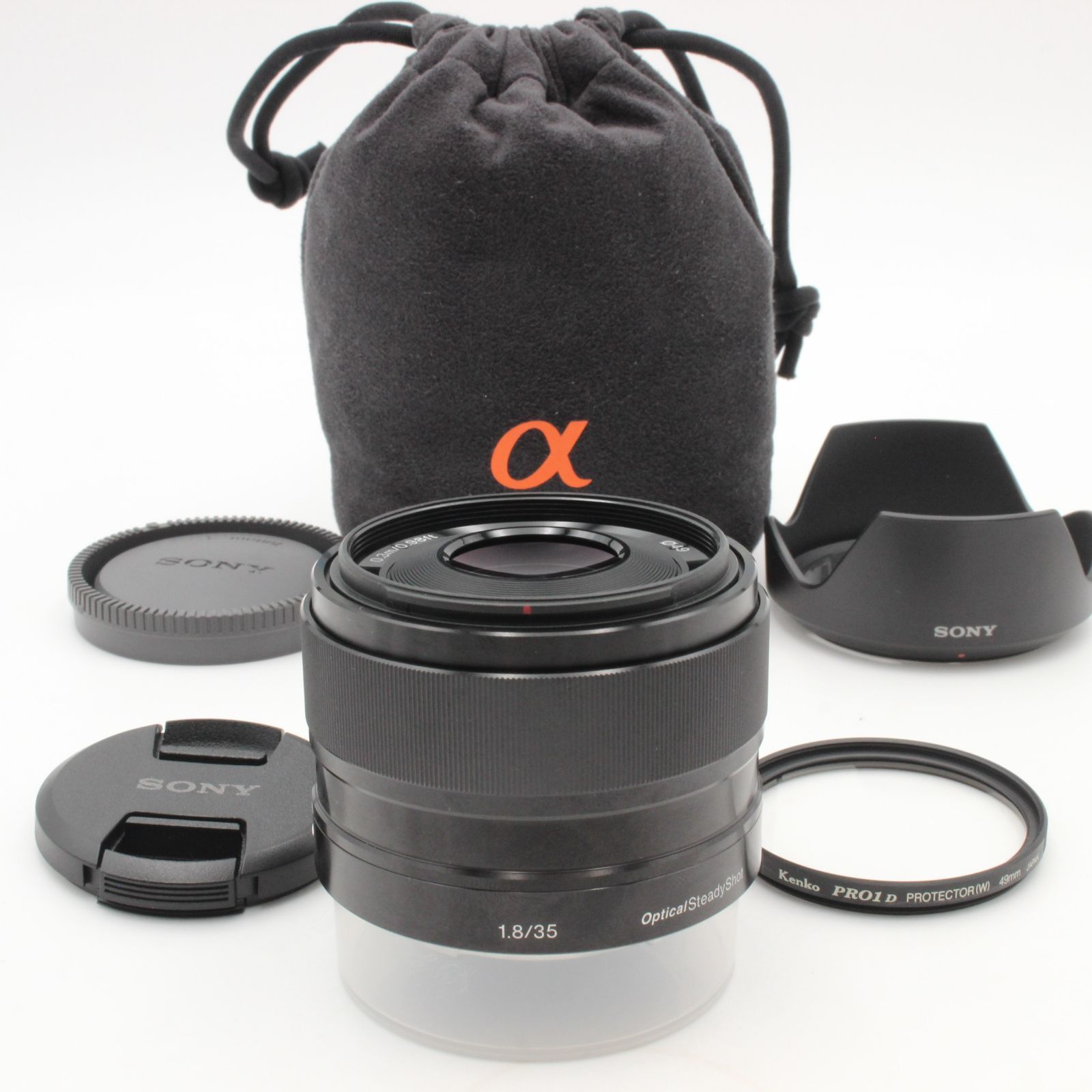 美品　SEL35F18 SONY レンズ　フィルター付き 美品】SONY FE 35mm F1.8 単焦点レンズ レンズフィルター付き 美品】SONY