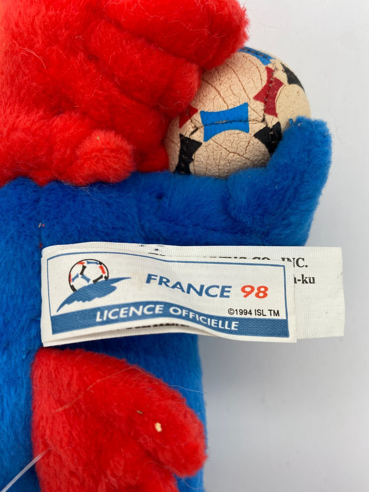 1998年サッカーフランスワールドカップ マスコット ぬいぐるみ Official France 98 World Cup Mascot Plush - 26cm - Plush ex