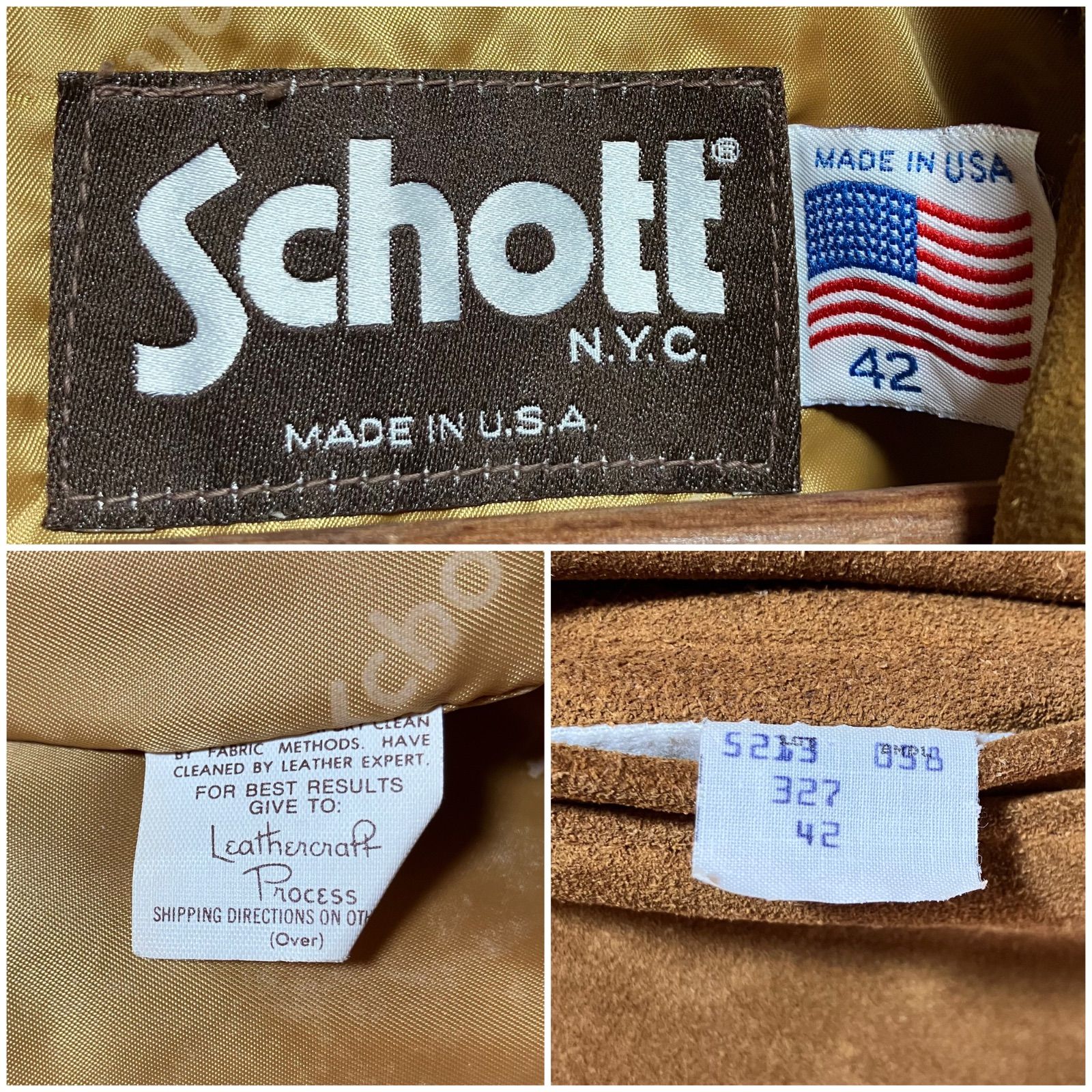 Schott ショット スエード ジャケット ブルゾン リアルレザー 本